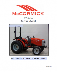 repair manual McCormick Tractors CT41 & CT47 Series Service Manual PDF
