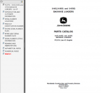 spare parts catalog John Deere 310G 310SG 315SG Backhoe Loaders Parts Catalog PDF