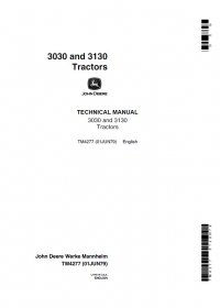 repair manual John Deere 3030 & 3130 Tractors 2WD or MFWD TM4277 Technical Manual PDF