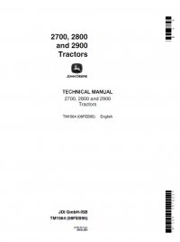repair manual John Deere 2700 2800 2900 Tractors TM1564 Technical Manual PDF