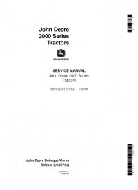 repair manual John Deere 2000 Series Tractors Service Manual SM2035 PDF