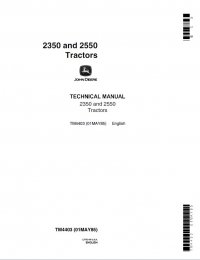 repair manual John Deere 2350 & 2550 Tractors TM4403 Technical Manual PDF