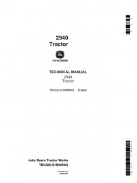 repair manual John Deere 2940 Tractor TM1220 Technical Manual PDF