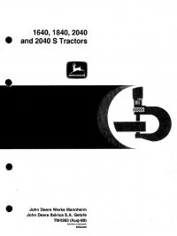 repair manual John Deere 1640-1840-2040-2040S Tractors TM4363 Technical Manual PDF
