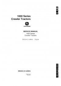 repair manual John Deere 1000 Series Crawler Tractors Service Manual SM2034 PDF
