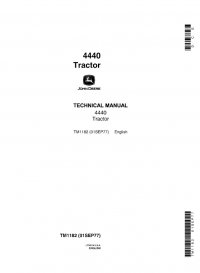 repair manual John Deere 4440 Tractor Technical Manual TM1182 PDF
