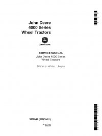 repair manual John Deere 4000 Series Wheel Tractors SM2042 Service Manual PDF