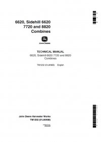 repair manual John Deere Sidehill 6620 & 7720 & 8820 Combines TM1202 Technical Manual PDF