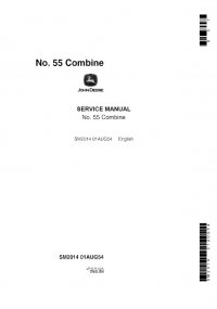 repair manual John Deere No. 55 Combine SM2014 Service Manual PDF