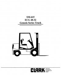 repair manual Clark ECG 20-32 SM615 Service Manual PDF