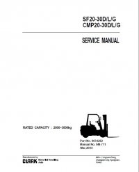 repair manual Clark SF20-30D/L/G & CMP20-30D/L/G SM711 Service Manual PDF
