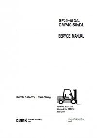 repair manual Clark SF35-40D/L & CMP40-50sD/L SM712 Service Manual PDF