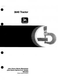 repair manual John Deere 3640 Tractor TM4419 Technical Manual PDF