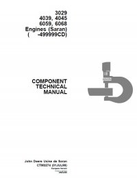 repair manual John Deere 3029 4039 4045 6059 6068 Engines (Saran) (-499999CD) CTM3274 Technical Manual PDF