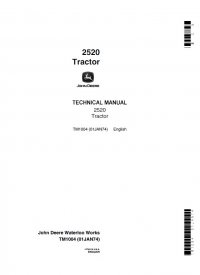 repair manual John Deere 2520 Tractor TM1004 Technical Manual PDF