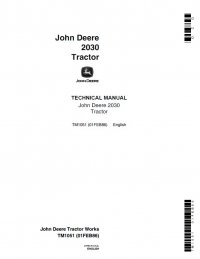 repair manual John Deere 2030 Tractor TM1051 Technical Manual PDF