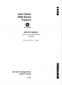 repair manual John Deere 2000 Series Tractors SM2036 Service Manual PDF