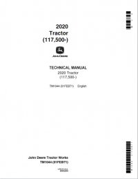 repair manual John Deere 2020 Tractor TM1044 Technical Manual PDF