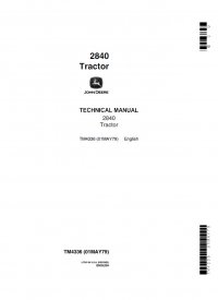 repair manual John Deere 2840 Tractor TM4336 Technical Manual PDF