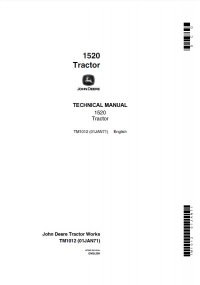repair manual John Deere 1520 Tractor TM1012 Technical Manual PDF