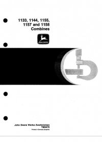 repair manual John Deere 1133 1144 1155 1157 1158 Combines TM4476 Technical Manual PDF