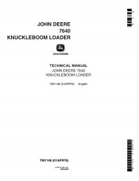 repair manual John Deere 7640 Knuckleboom Loader TM1148 Technical Manual PDF