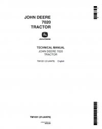 repair manual John Deere 7020 Tractor TM1031 Technical Manual PDF
