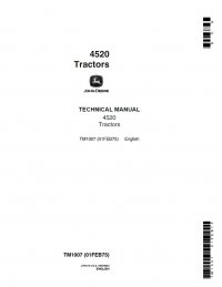 repair manual John Deere 4520 Tractors TM1007 Technical Manual PDF