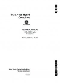 repair manual John Deere 4435 & 4435 Hydro Combines TM4464 Technical Manual PDF