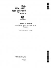 repair manual John Deere 4050 4250 4450 4650 4850 Tractors TM1259 Technical Manual PDF