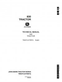 repair manual John Deere 830 Tractor TM4279 Technical Manual PDF