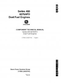 repair manual John Deere Series 400 6076AFD Dual Fuel Engines CTM93 Component Technical Manual PDF