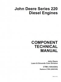 repair manual John Deere Series 220 Diesel Engine CTM3 Component Technical Manual PDF