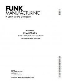 repair manual John Deere Funk P65 Planetary Service And Parts Assembly Manual P997104 PDF