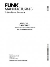 repair manual John Deere Funk P120 Planetary Service And Parts Assembly Manual P997105 PDF
