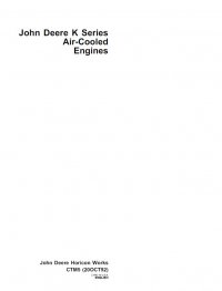 repair manual John Deere K Series Air-Cooled Engines CTM5 Component Technical Manual PDF