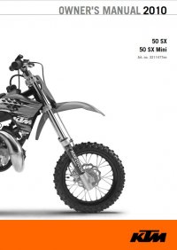 repair manual KTM 50SX & 50SX Mini Owner’s Manual PDF 2010