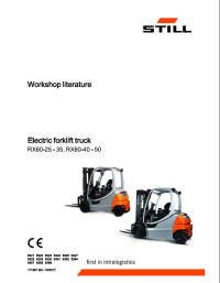 repair manual Still Electric Forklift RX60-25, RX60-30, RX60-35, RX60-40, RX60-45, RX60-50 Service Manual PDF