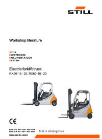 repair manual Still RX20-15-20, RX60-16-20 Electric Forklift Truck Workshop Literature PDF