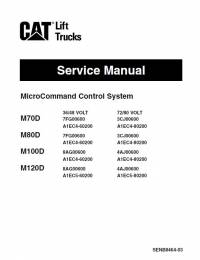 repair manual Cat Lift Trucks M70D, M80D, M100D, M120D MicroCommand Control System Service Manual PDF