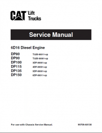 repair manual Cat Lift Trucks DP80/90/100/115/135/150, 6D16 Diesel Engine Service Manual PDF