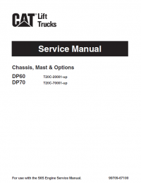 repair manual caterpillar DP60 & DP70 Forklifts Service Manual PDF