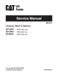 repair manual caterpillar EP16NT EP18NT EP20NT Forklifts Service Manual PDF