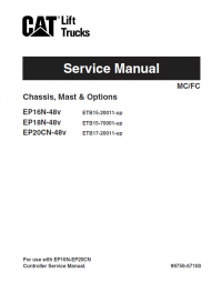 repair manual Сaterpillar EP16N EP18N EP20CN Forklifts Service Manual PDF