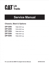 repair manual Caterpillar DP100N DP120N DP135N DP150N DP160N Forklifts Service Manual PDF