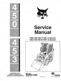repair manual Bobcat 450, 453 Skid Steer Loader Service Manual PDF