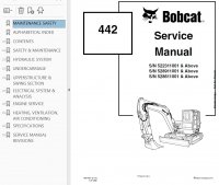 repair manual Bobcat 442 Compact Excavator Service Manual PDF