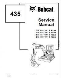 repair manual Bobcat 435 Compact Excavator Service Manual PDF