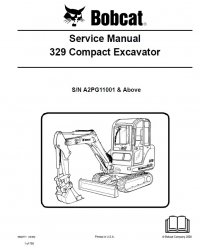 repair manual Bobcat 329 Compact Excavator Service Manual PDF