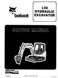 repair manual Bobcat 130 Hydraulic Excavator Service Manual PDF